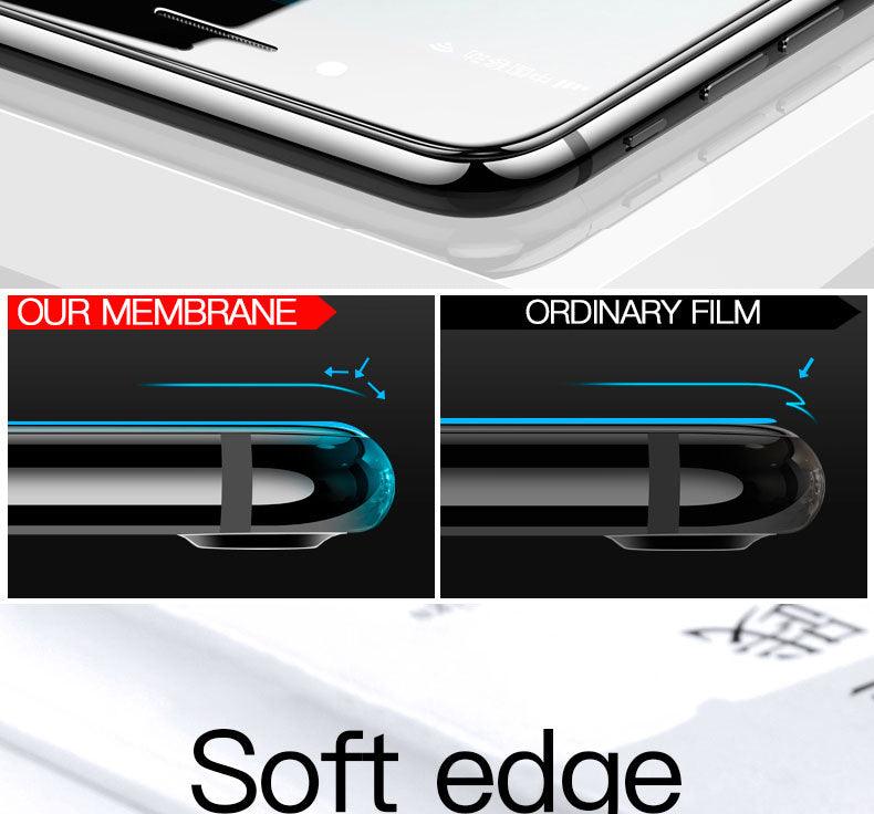 Verre de protection 9000D incurvé et souple pour iPhone SE 2020 6 6S Plus, protection d'écran en verre trempé pour iPhone 7 8 PLUS, film en verre anti-rayures et anti-traces de doigts pour iPhone.