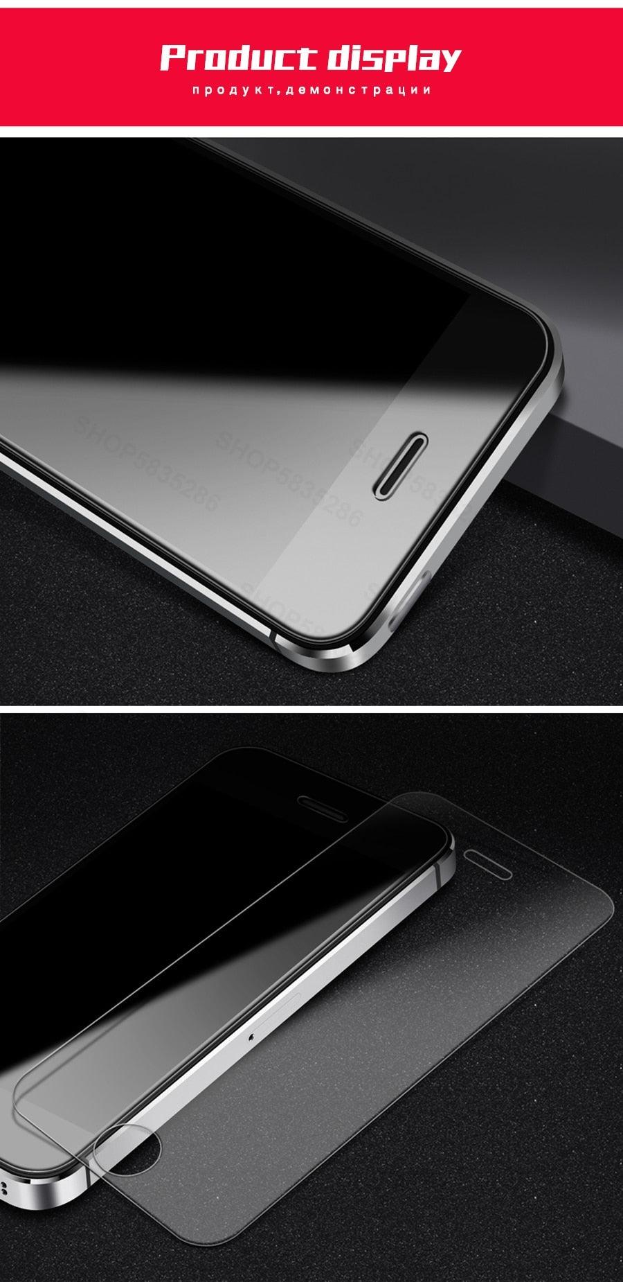 Verre de protection intégrale 9D pour iPhone 7 8 6 6S Plus Protection d'écran transparente pour iPhone 5 5C 5S SE 2020 Film en verre trempé Protection d'écran en verre trempé Protège des chocs et des rayures