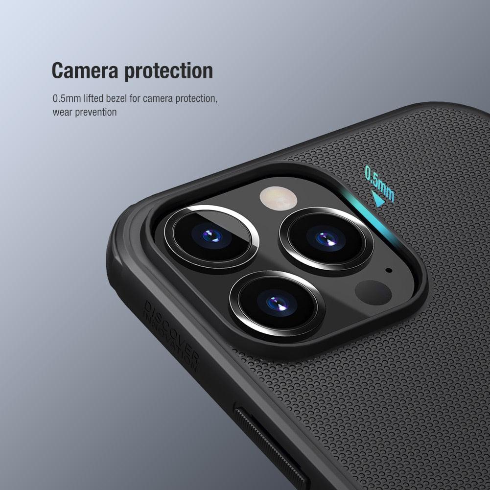 Coque arrière rigide absorbant les chocs pour iPhone 13 Pro Max - Étui appareil photo coulissant noir élégant pour iPhone 13 Mini 13 Pro Max