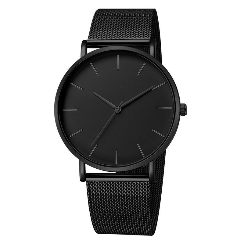 STEVVEX Montre Homme Montres Décontractées à Quartz Simple Montre à Quartz en Métal Reloj Montre en Acier Inoxydable Maille Horloge pour Hommes et Garçons