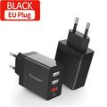 Chargeur USB 30W Quick Charge 3.0 QC3.0 QC Chargeur Rapide Multi-prises Mural pour Téléphones Portables