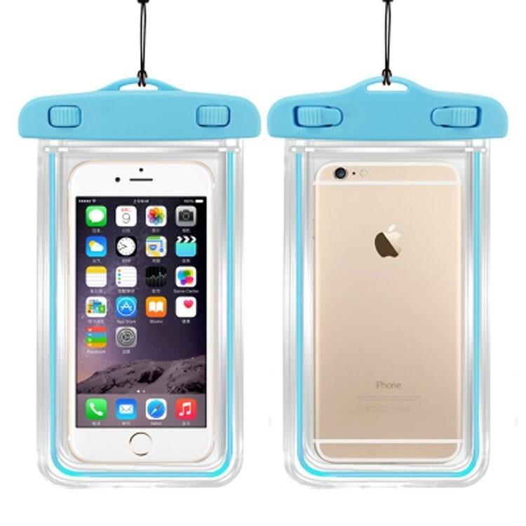 Pochette Colorée Universelle Étanche pour Téléphones Portables Utile Anti-chute Pratique Légère Sacs Portables en Plastique Pochette Sous-marine Étanche pour Coque de Téléphone Portable et Cordon 3.5 - 6 pouces