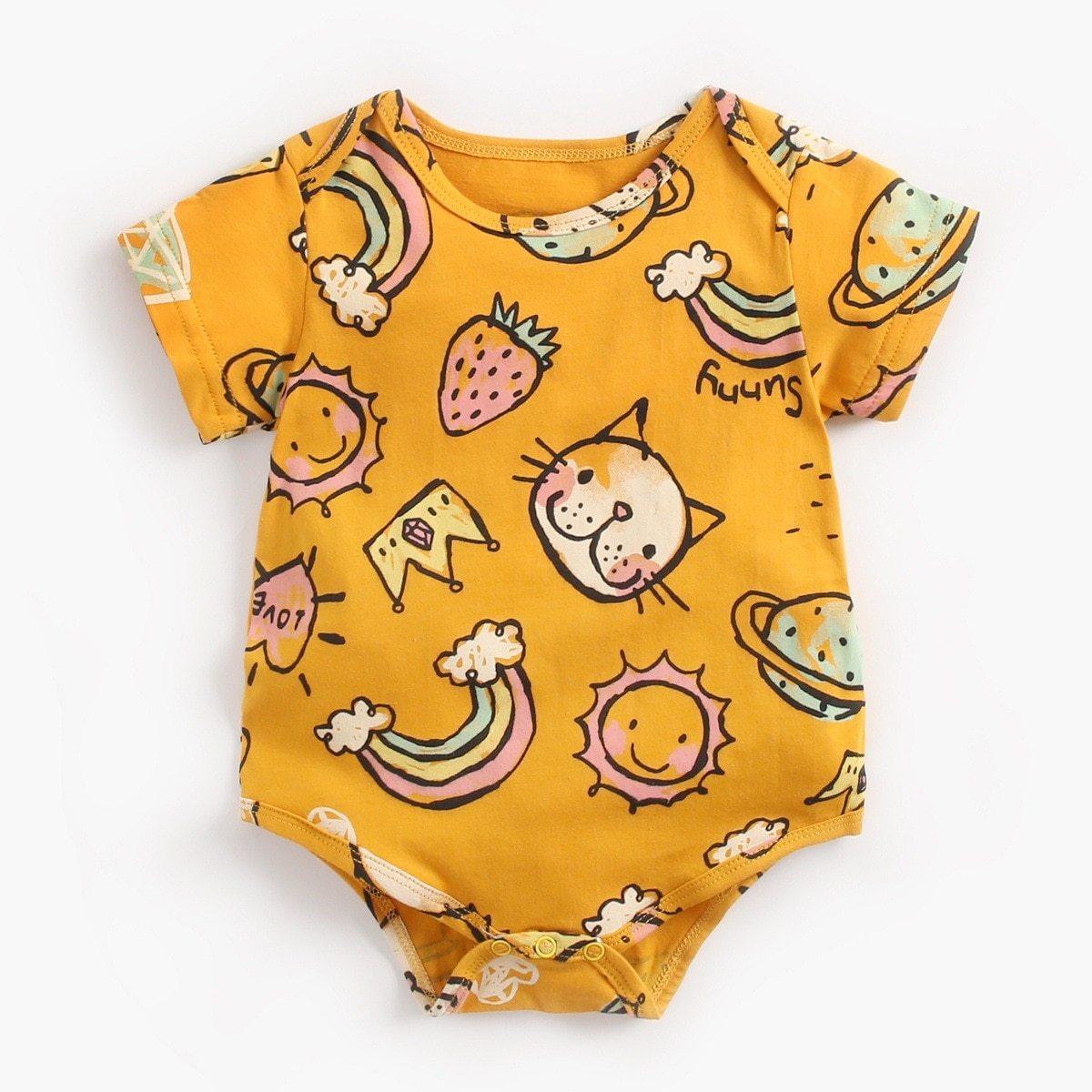 Combinaison de luxe moderne imprimée intéressante pour nouveau-né, vêtements pour enfants, barboteuse pour filles et garçons