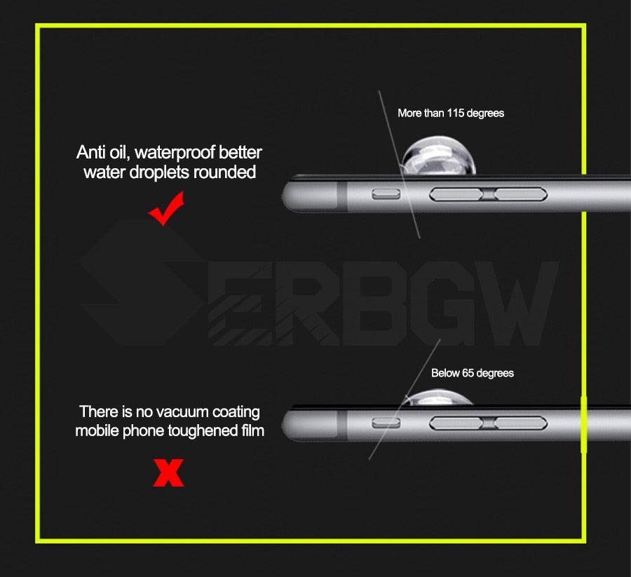 Verre trempé incurvé 9D à couverture complète pour iPhone 7 8 Plus avec bord souple, protection d'écran en verre trempé pour iPhone 7 8 6 6S Plus Film de protection d'écran en verre trempé