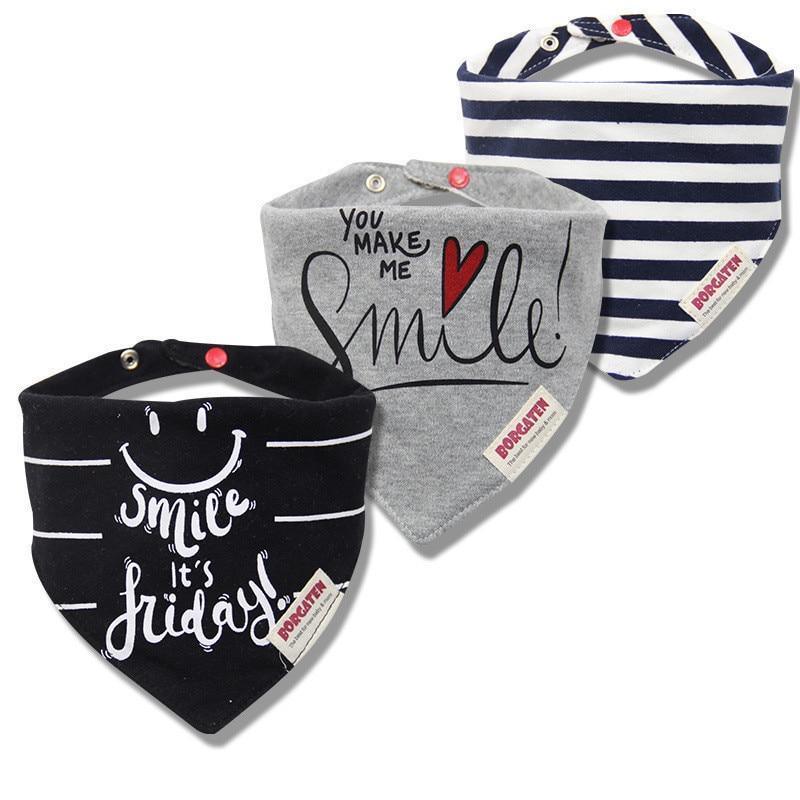 Bavoirs en coton de dessin animé pour nouveau-nés garçons et filles, serviette de bébé, écharpe, cravate pour enfants, écharpe pour bébés