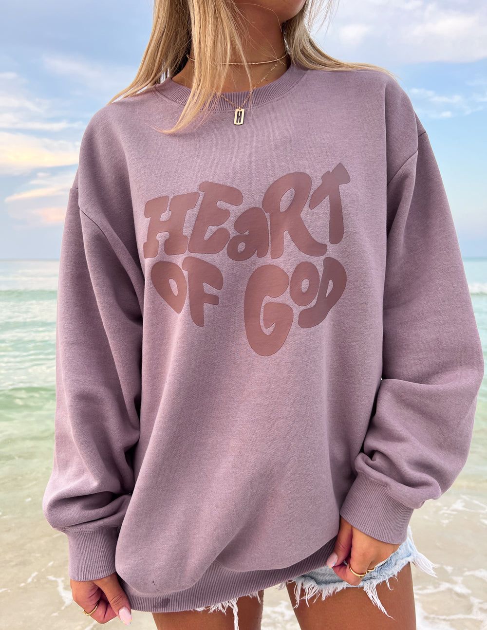 Haut unisexe ras du cou Cœur de Dieu
