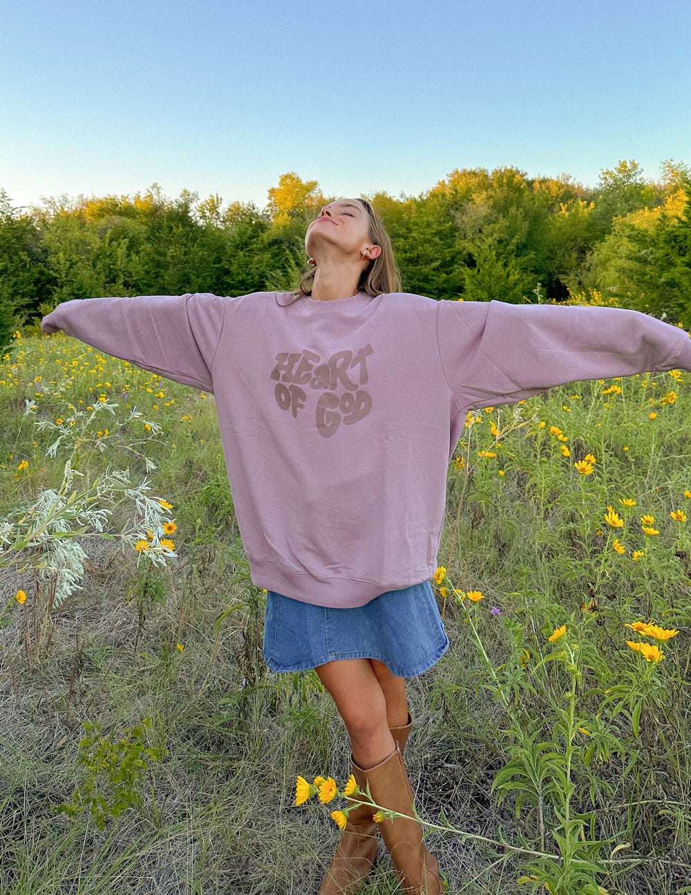 Haut unisexe ras du cou Cœur de Dieu