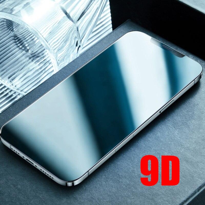 Verre Trempé Protection D'écran 9D Full Cover pour iPhone 7 Plus 8 6 6S 5 XR XS Max Protecteur d'écran en Verre Trempé pour iPhone X Coque Anti-Rayures Installation Facile Sans Bulles Compatible Étui Protection d'Écran en Verre pour iPhone