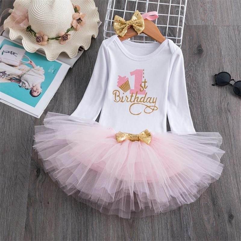 Robe tutu moderne pour bébés filles, tenue de fête 1er anniversaire, costumes de princesse pour filles de 12 mois