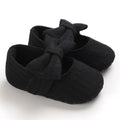 Chaussures Souples Premiers Pas Nœud Papillon Couleur Unie pour Bébé Fille Respirantes