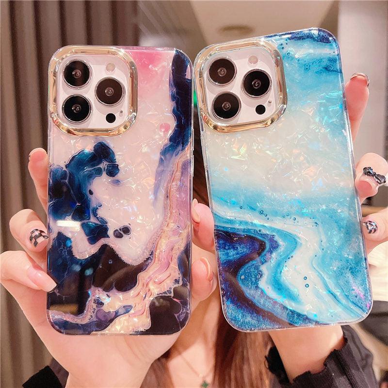 Motif marbre mince antichoc de protection souple pour filles femmes mignon étui coque pour iPhone 13 Pro Max étui de téléphone marbre pailleté pour iPhone 12 11 Pro Max XS Max XR coque antichoc
