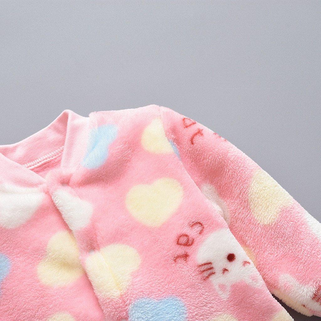 Barboteuse Bébé Nouveau-né Combinaison Enfant Dessin Animé Animal Polaire Chaud Barboteuse pour bébé Garçon Filles Matière Peluche