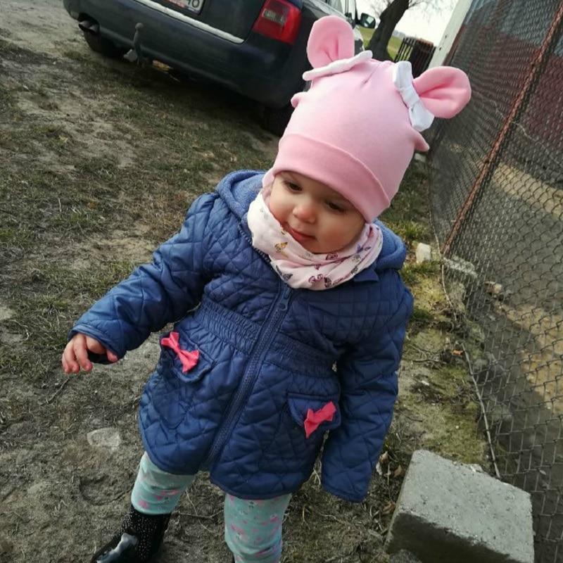 Bonnet Bébé Fille Chapeau Oreilles de Lapin pour Filles Coton Nœud Papillon Chapeau Enfant Casquette Bambin Chapeaux de Bande Dessinée