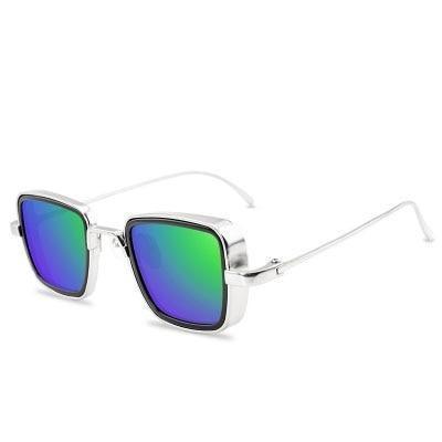 Lunettes de soleil tendance vintage Steampunk pour hommes, monture en métal de forme carrée, lunettes de soleil de marque élégantes et luxueuses au design rétro pour hommes