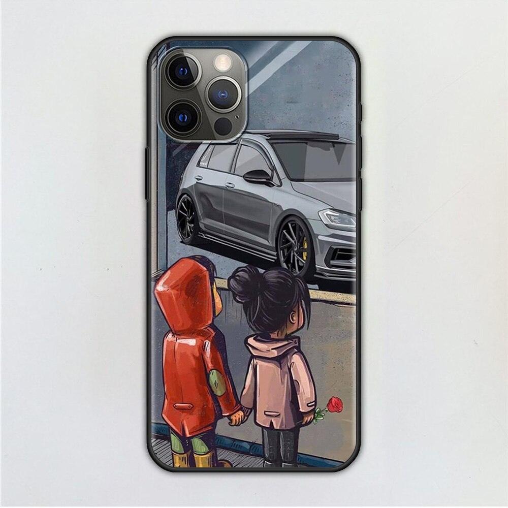 Meilleure Coque de Téléphone pour iPhone 14 11 13 12 Pro Max Mini X Xs Xr 6 6s 7 8 Plus Voiture de Sport Garçon Protection Flexible Souple Tpu Transparente