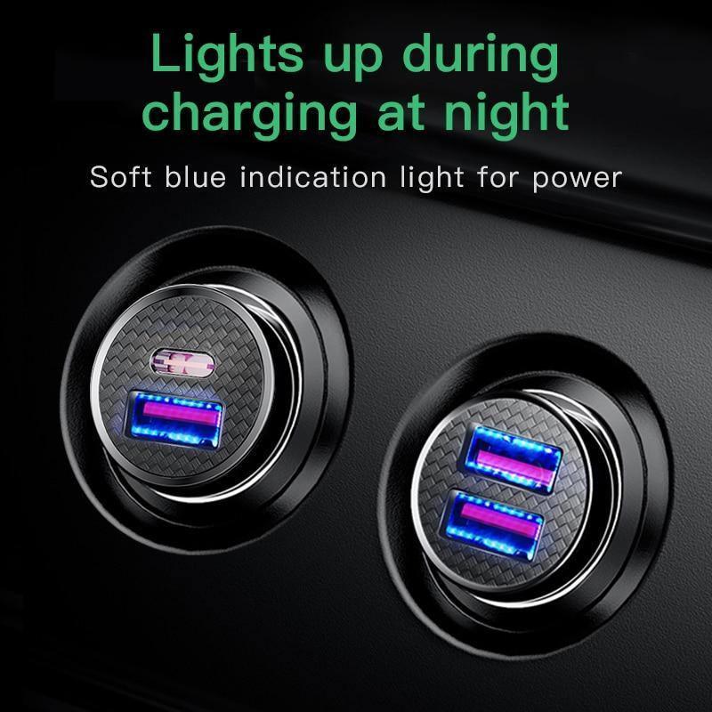Chargeur de voiture USB Charge rapide 4.0 3.0 QC4.0 QC3.0 QC SCP 5A Type C PD Chargeurs de voiture rapides