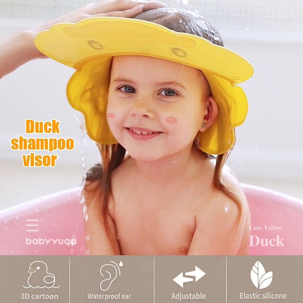 Bonnet de shampooing Modern Water Ears, large bord, pour le lavage des cheveux de bébé, forme de canard, casquettes de protection pour enfants.