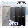 3 Pièces Meilleur Verre Trempé Confidentialité 9H pour iPhone 11 12 13 14 Pro Mini XS MAX X XR 6S 7 8 Plus SE Film de Protection Écran Anti-Espion Anti-Peeping en Verre Trempé pour iPhone