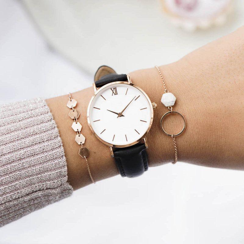 Nouvelles montres STEVVEX pour femme, montre-bracelet décontractée en cuir à quartz pour femmes et filles
