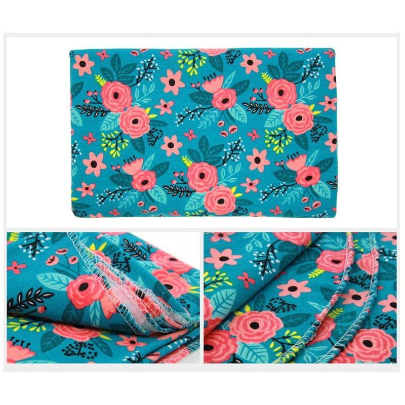 Ensemble de Langes Couverture d'Emmaillotage Accessoires de Photographie Nouveau-né Bébé Garçon Fille Robe Cache-couche Imprimé Floral avec Nœud et Bandeau