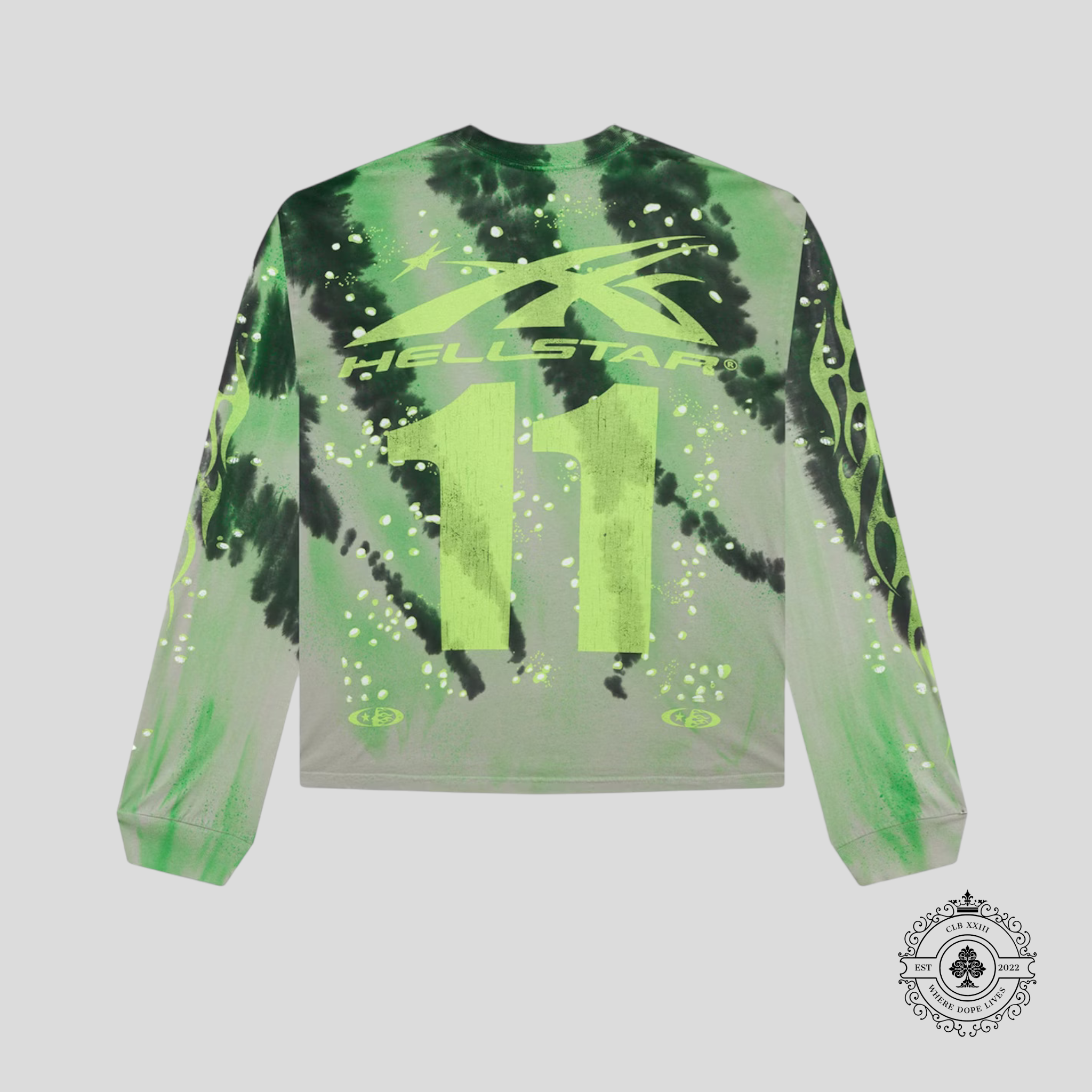 T-shirt à manches longues Hellstar Moto Cross en vert