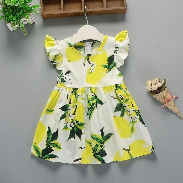 Robe trapèze en coton pour bébé, nouvelle collection été, vêtements pour enfants, robe tutu de princesse à fleurs pour filles