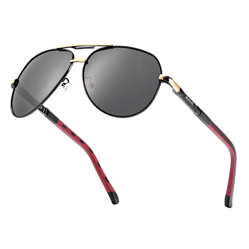 Lunettes de soleil rétro vintage élégantes de luxe pour hommes, de haute qualité, polarisées, de pilote aviateur, rétro classiques, avec protection UV400