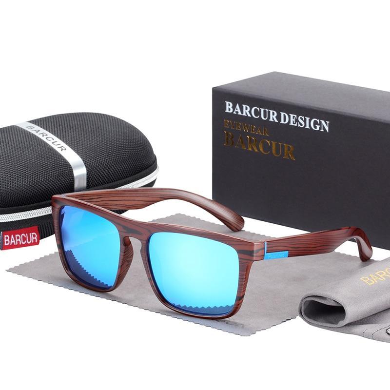 Lunettes de soleil de luxe polarisées imitation bois pour hommes et femmes Style rétro Lunettes de soleil de mode Oculos de sol