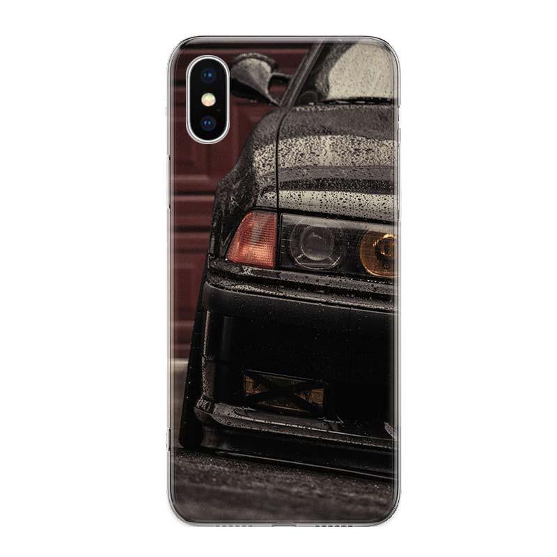 Coque de téléphone de voiture de sport cool pour iPhone 14 13 12 11 Pro Max Mini X Xs Xr 6 6s 7 8 Plus 5 5s Se Housse en caoutchouc de silicone souple antichoc
