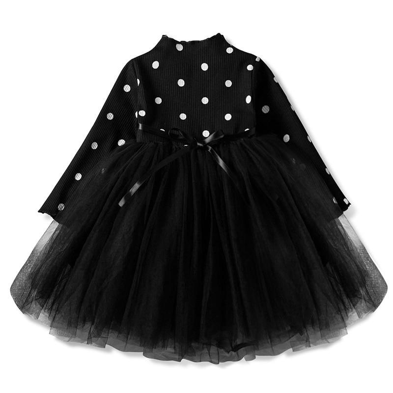 Robes de fête pour bébés et petites filles modernes et élégantes, style princesse, à pois, en tulle, pour nouveau-nés
