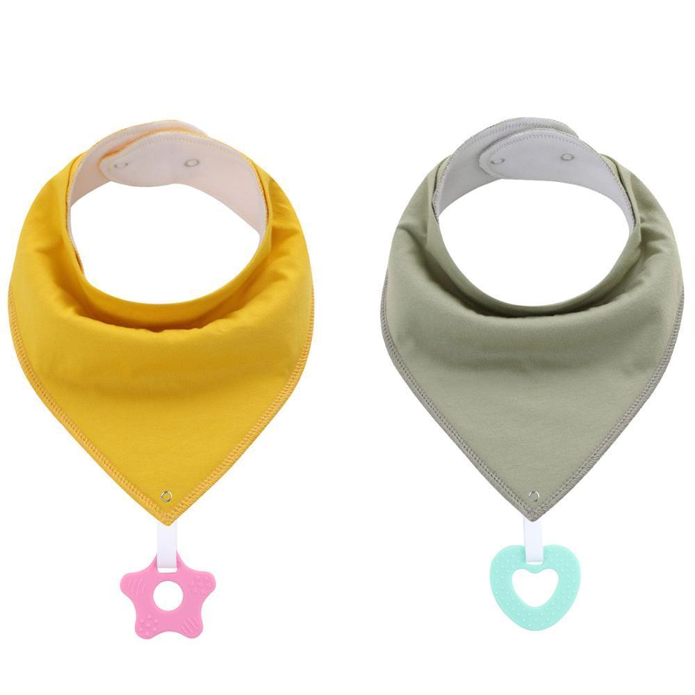 Bavoirs bandanas unisexes 100 % coton biologique super absorbants et doux pour bébé et jouets de dentition pour nouveau-né
