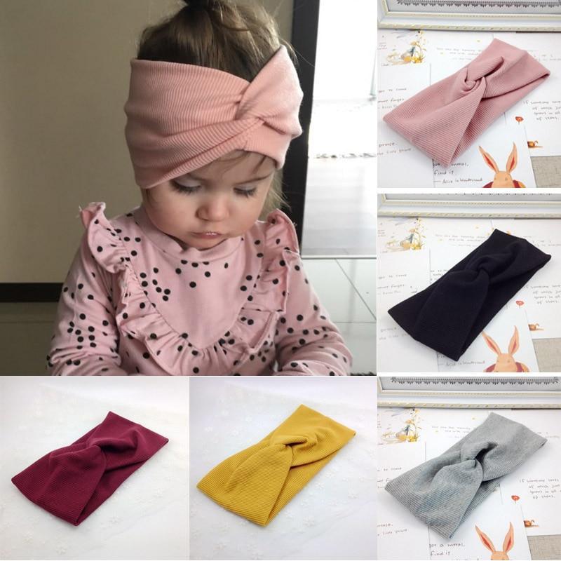 Bandeau Torsadé Élastique en Tricot pour Bébé Fille Femme Enfant Turban