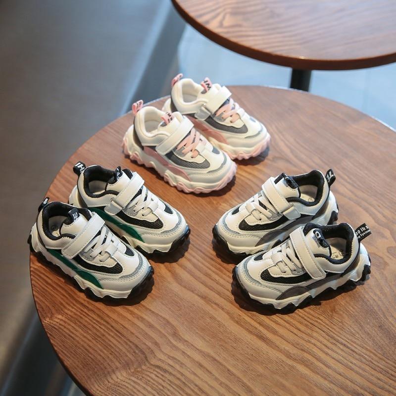 Chaussures de sport respirantes décontractées pour garçons Baskets pour enfants Chaussures de course pour bébés filles Chaussures en maille et toile