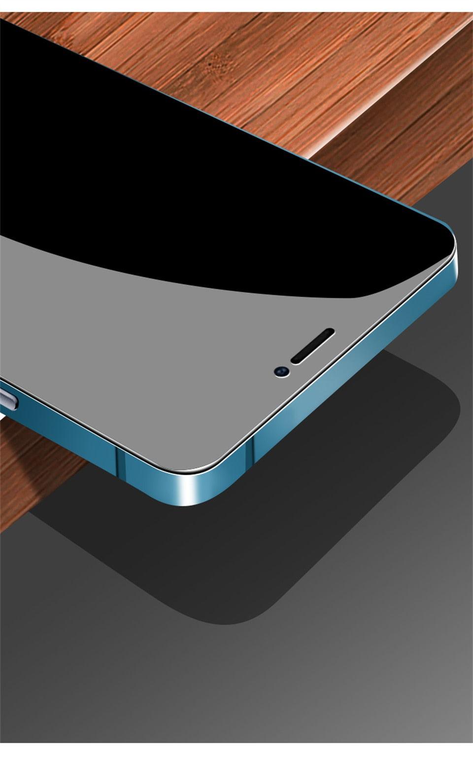 Film en céramique anti-espion pour Iphone 13 12 11 Pro Max Mini Xr Xs Max Se 2020 8 6s 7 6 Plus Se3 Protection d'écran de téléphone portable Film de protection d'écran ultra-transparent anti-rayures pour Iphone