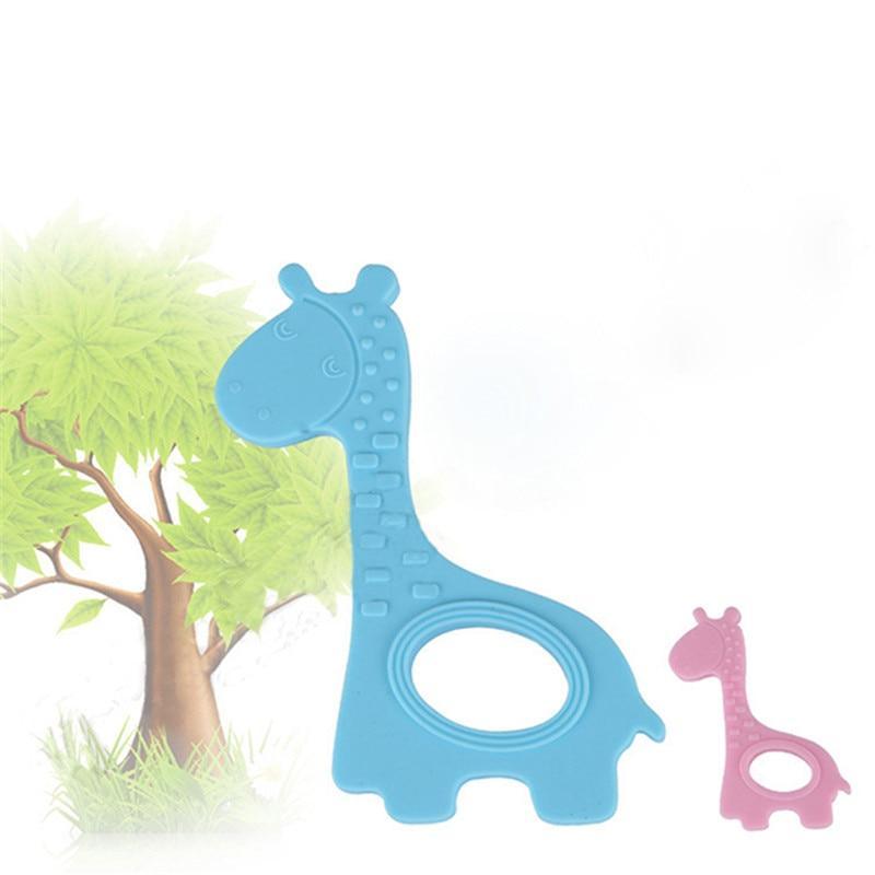 Nouveau jouet de dentition apaisant en forme de girafe mignonne à mâcher pour bébés et tout-petits en silicone biologique naturel, parfait pour les bébés garçons et filles