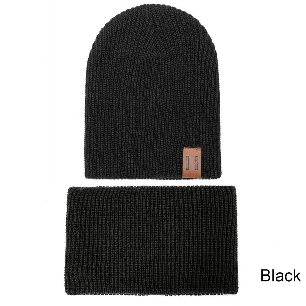 Ensemble moderne pour bébé : bonnet, écharpe et tour de cou – Bonnets écharpes chauds en tricot pour enfants