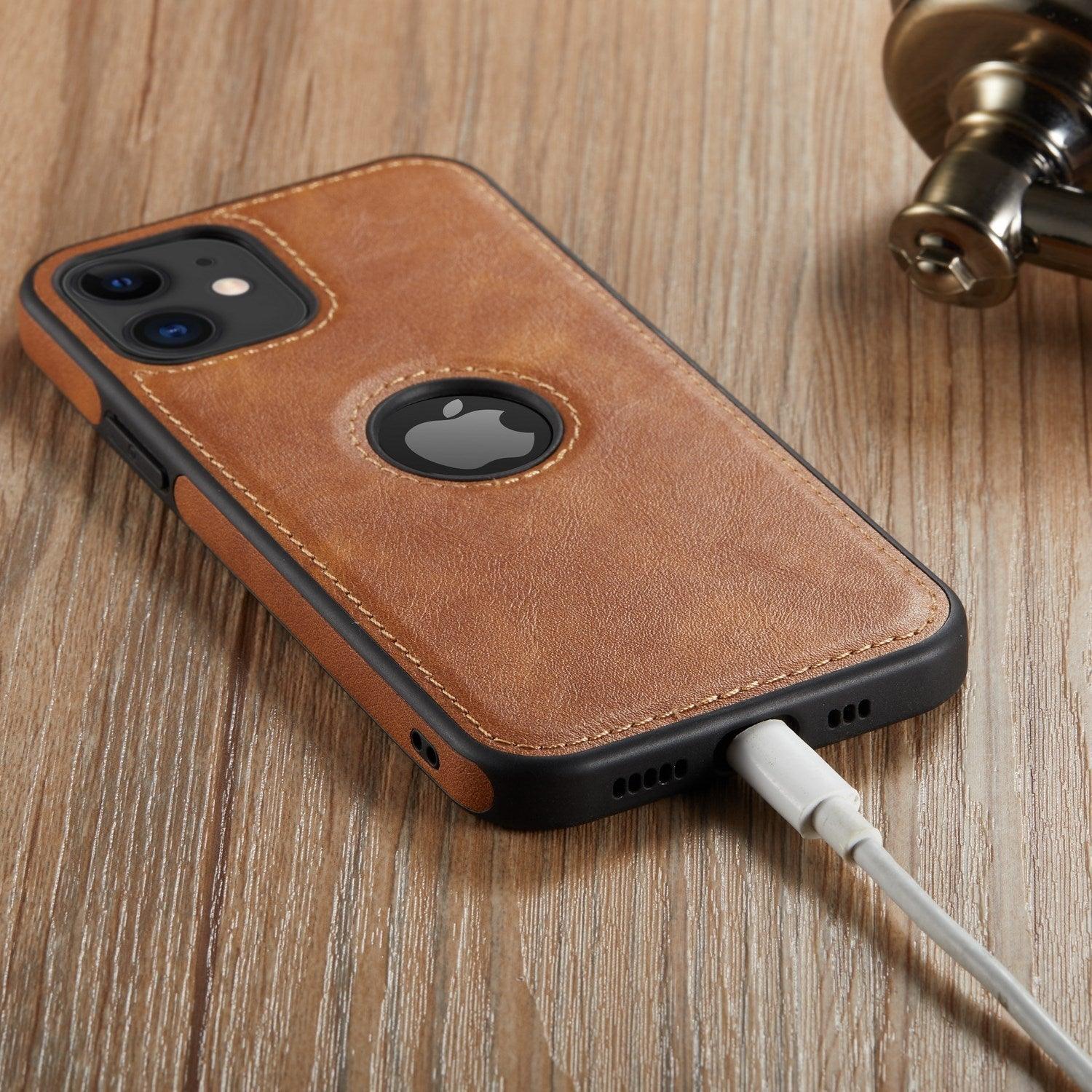 Coque de téléphone en cuir PU de luxe pour iPhone 14 Pro Max 13 Pro Max 11 12 Pro Max XR XS Max X 7 Plus, étui en cuir mince, coque arrière compatible avec iPhone 13 Pro, étui de téléphone mince en cuir classique, luxe élégant