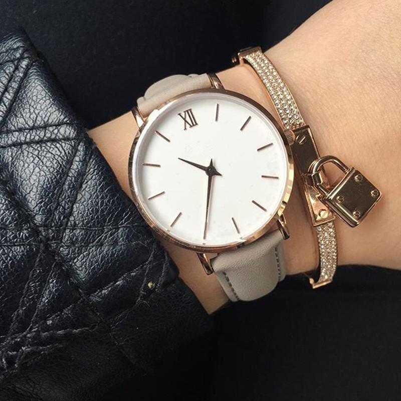 Nouvelles montres STEVVEX pour femme, montre-bracelet décontractée en cuir à quartz pour femmes et filles