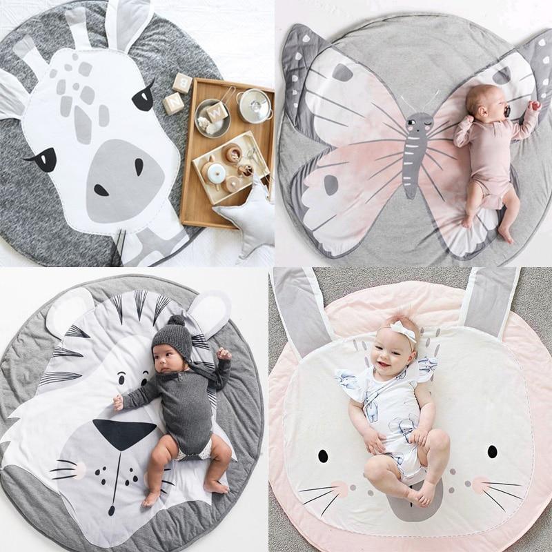 Tapis de jeu rond pour bébé, tapis rampant pour tout-petits, tapis de sol pour enfants, tapis de jeu pour chambre d'enfant au design moderne et élégant