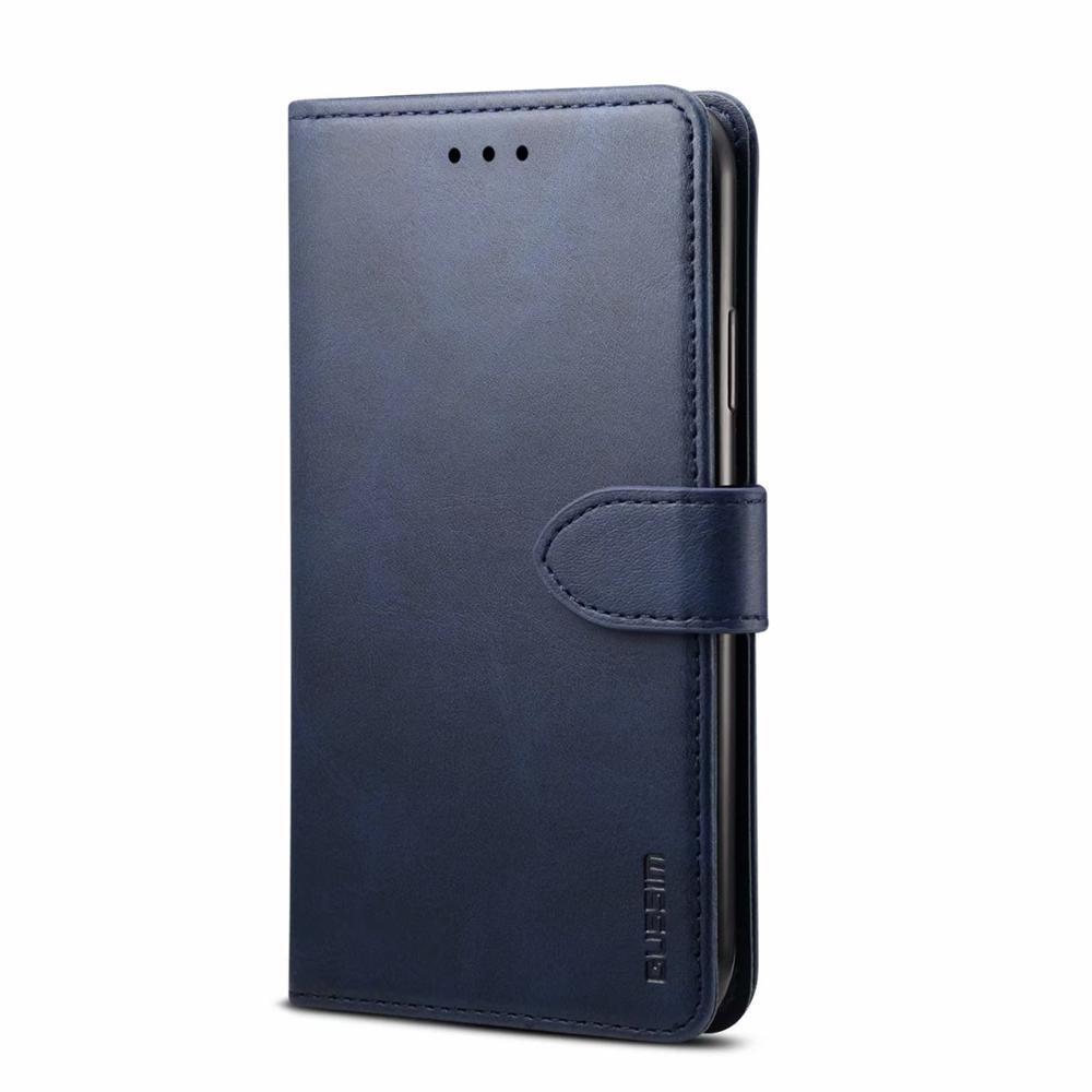 Étui à Rabat Magnétique en Cuir Rouge de Luxe pour iPhone 14 12 13 11 11 Pro Max XR XS Max X, Housse Portefeuille pour iPhone avec Emplacements pour Cartes, Béquille et Boucle Magnétique