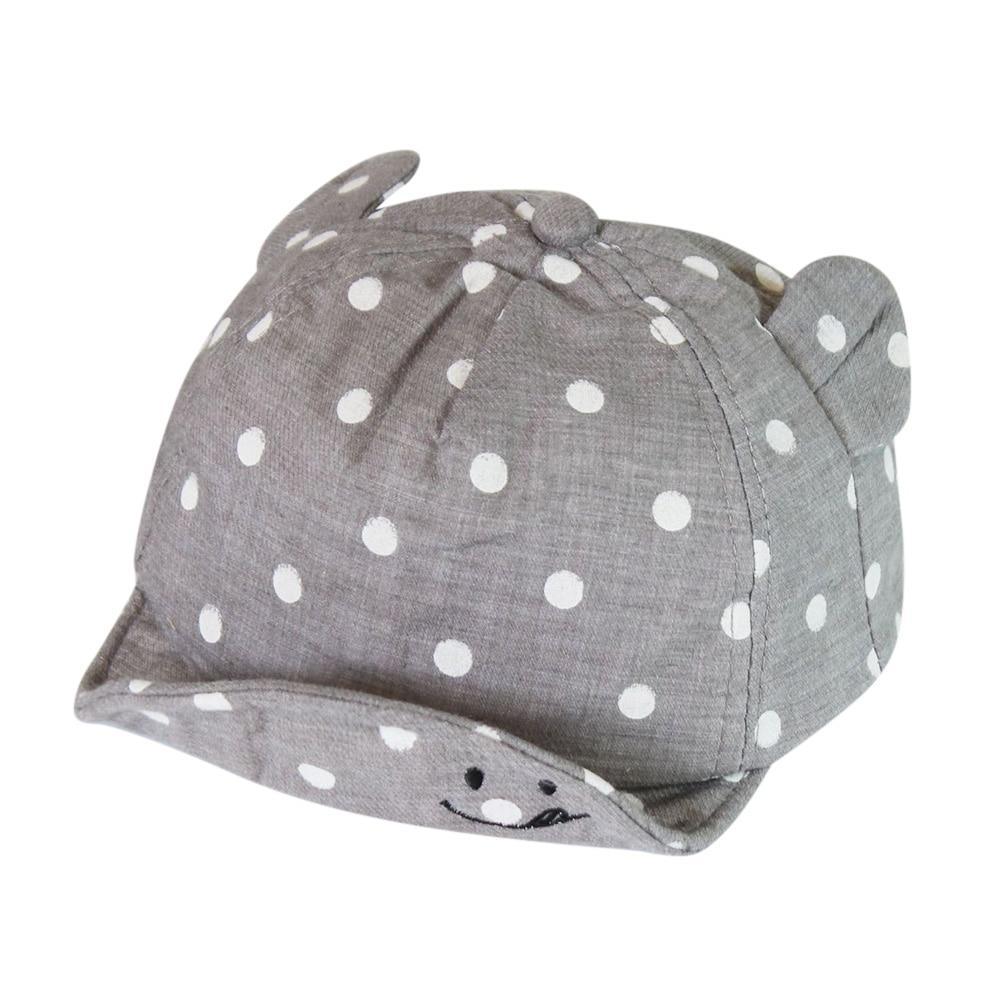 Chapeau de soleil mignon moderne pour enfants, chapeau de bébé à pois, chapeau de soleil pour fille et garçon avec oreilles, casquette de baseball pour garçons et enfants