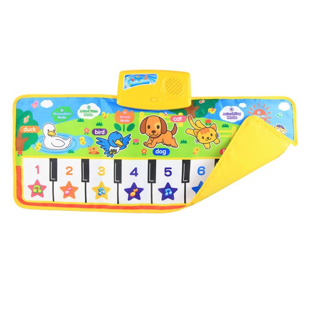 Tapis Musical Piano Électronique Bébé Anglais Tapis de Jeu pour Enfants Tapis Éducatif Jouets Électroniques pour Bébés et Enfants