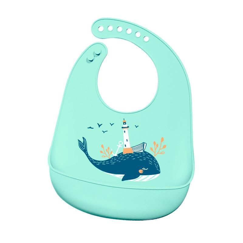 Bavoirs en silicone imperméables pour bébés, bavoirs de dessin animé réglables pour bébés, chiffons d'épaule