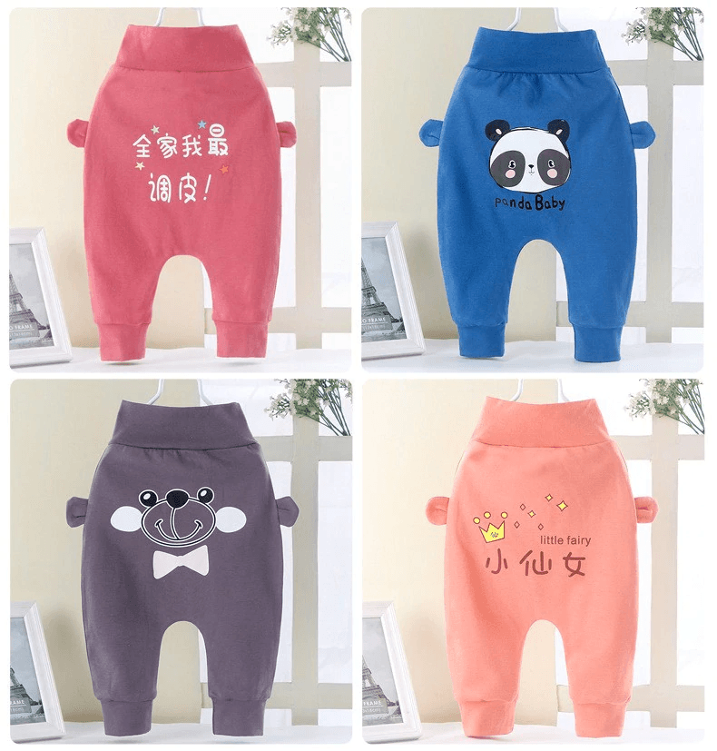Vêtements pour enfants, garçons et filles, pantalon PP pour nouveau-nés et tout-petits, style décontracté, avec motif ours et détails oreilles d'ours