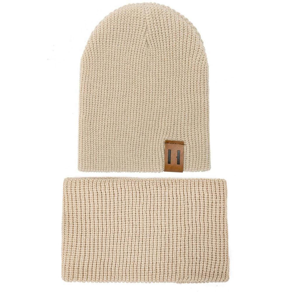 Ensemble moderne pour bébé : bonnet, écharpe et tour de cou – Bonnets écharpes chauds en tricot pour enfants