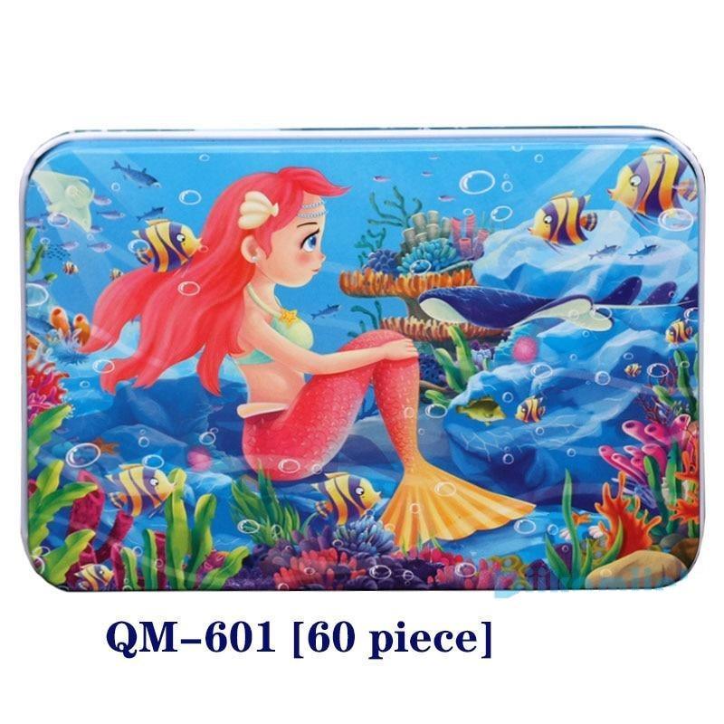 Nouveau puzzle en bois de 60 pièces, jouet pour enfants, puzzle en bois animaux de dessin animé, jouets d'apprentissage éducatifs précoces pour enfants, cadeau de Noël
