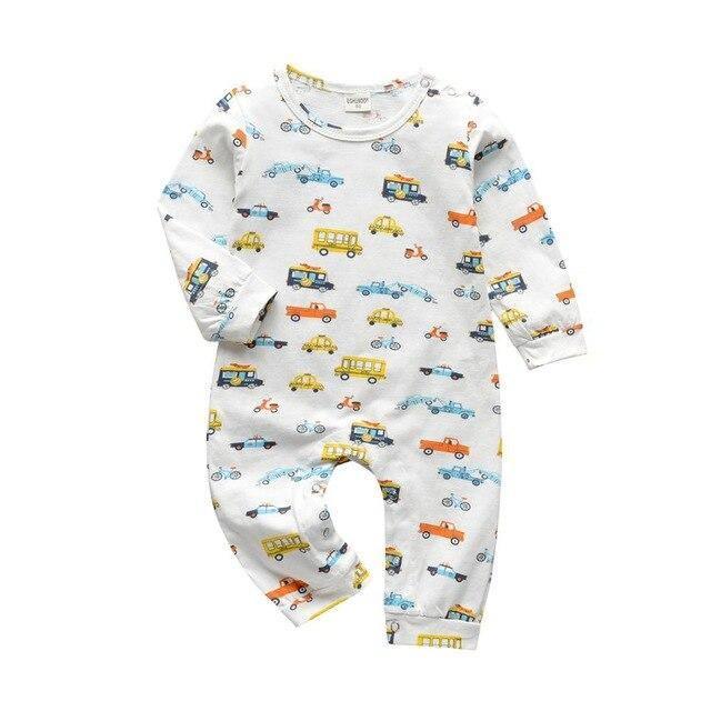 Grenouillère bébé nouveau-né pyjama coton mignon lettre "J'aime papa et maman" manches longues barboteuses vêtements pour bébés enfants