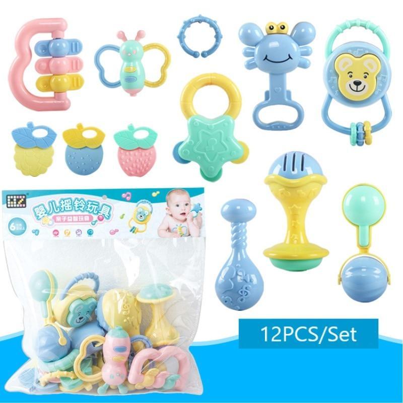 Hochet Pour Bébé Jouets Cartoon Poignée Douce Hochets Anneau de Dentition Agitateur Pour Bébé et Enfants Jouets Éducatifs Pour Nouveau-nés