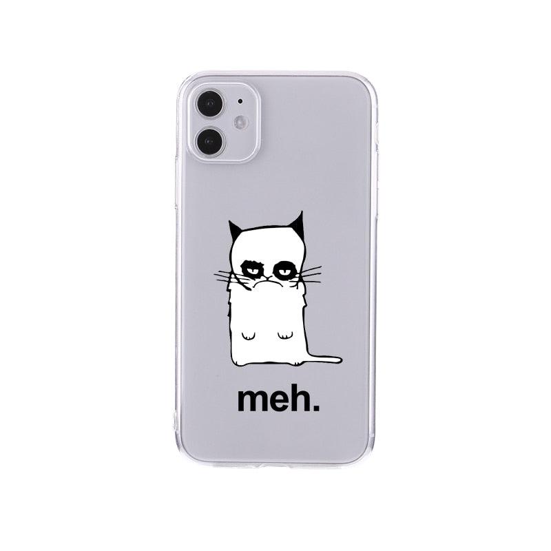 Housse de téléphone transparente motif chat noir mignon pour iPhone 14 14 Pro Max 14 Plus 13 Pro Max 13 12 11, coque de téléphone antichoc transparente avec motif chat imprimé pour filles, coque de téléphone souple et flexible en silicone transparent