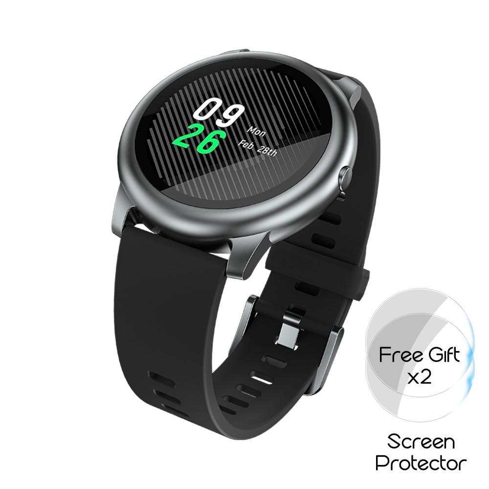 STEVVEX Montre Intelligente Solaire Sport Métal Moniteur Fréquence Cardiaque Sommeil IP 68 Étanche iOS Android Version Mondiale